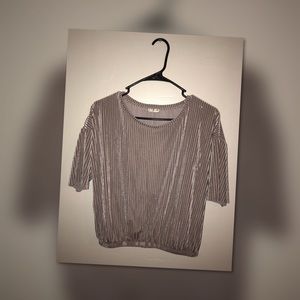 Zara Collection // Vintage Velvet ribbed top.